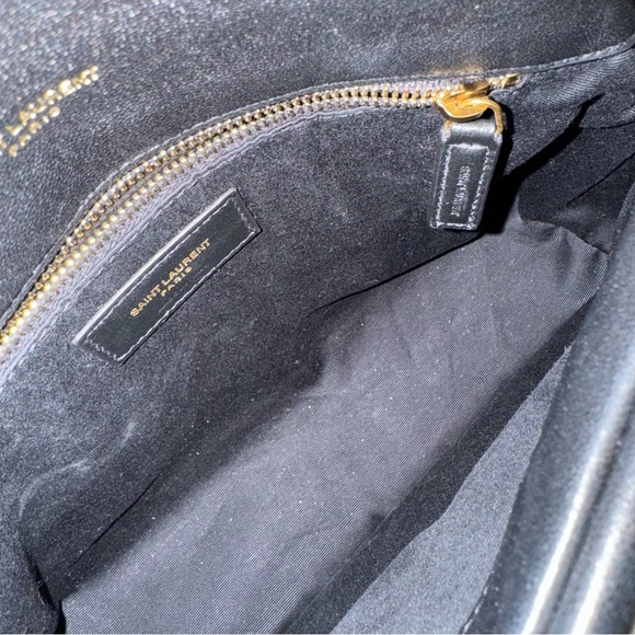 Saint Laurent Small Loulou Puffer Bag Black Gold - Picture 8 of 16